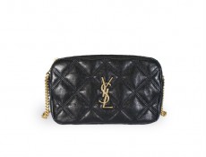 YSL BECKY 黑色皮革女士單肩包/相機包