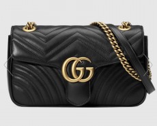 Gucci GG Marmont小型肩揹袋(黑色）